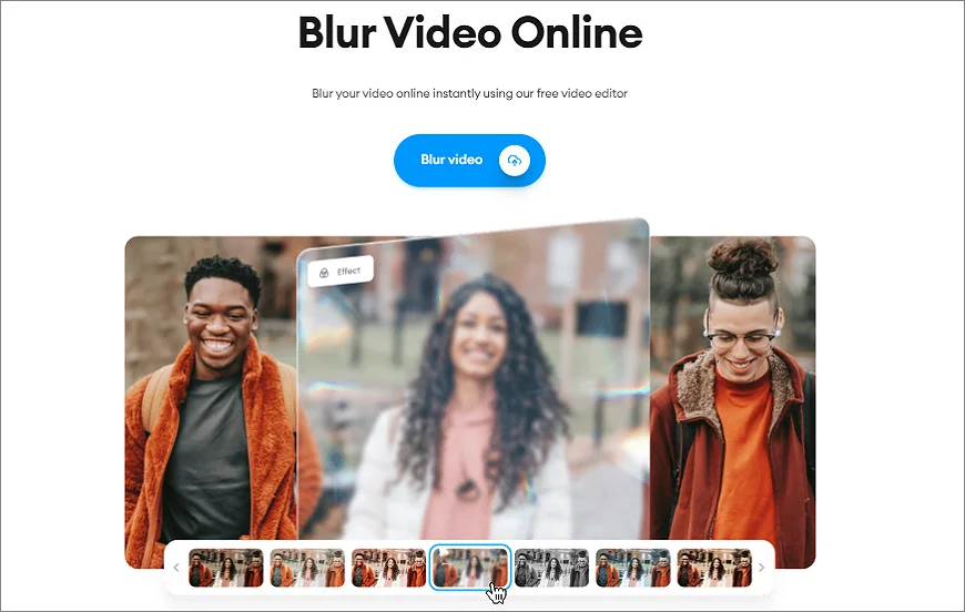 Use Veed.io to blur the video background online