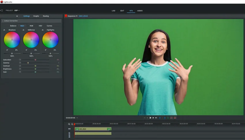 Editing green screen videos with LightWorks