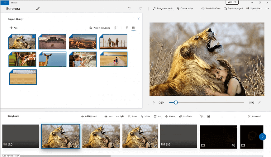 Use Windows Video Editor to create a video