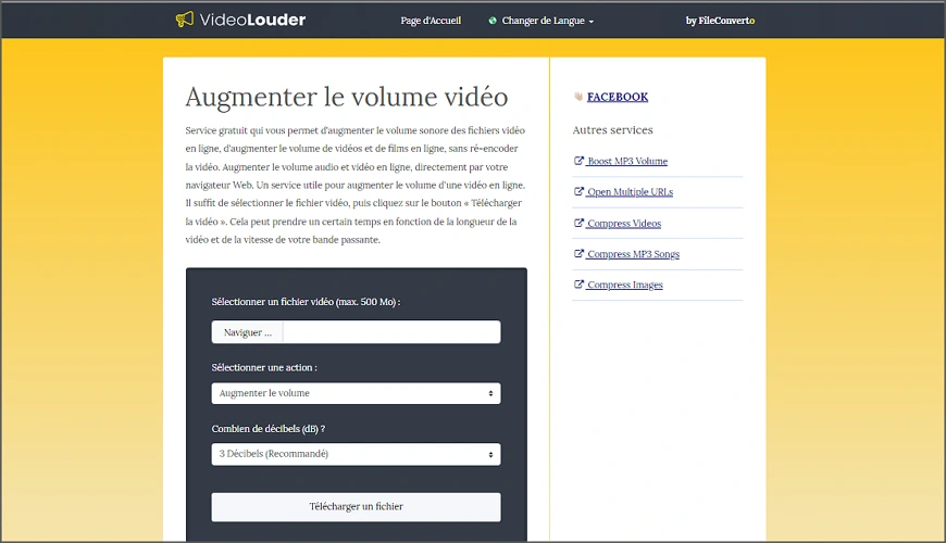 L'interface de VideoLouder