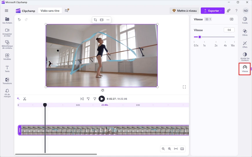 Utilisez Microsoft Clipchamp pour ralentir une vidéo sans effort