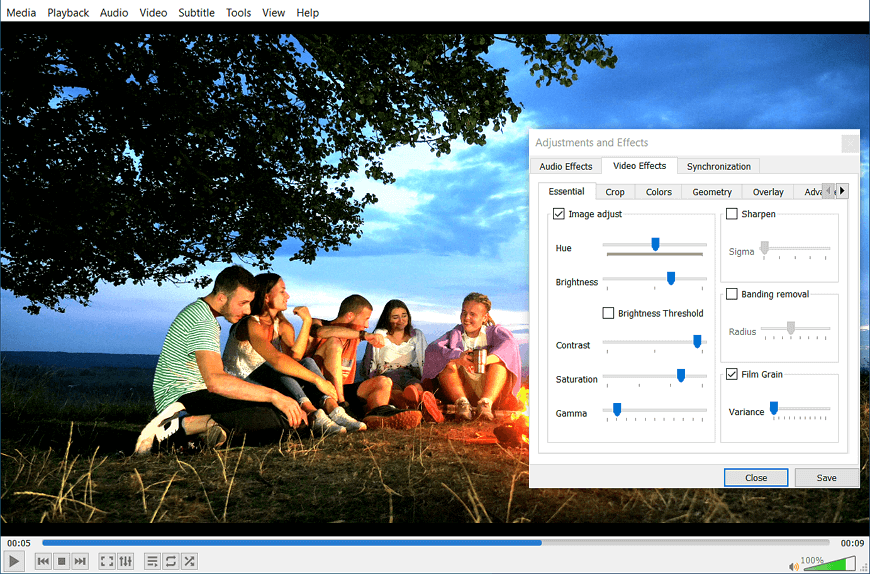Make your video brighter with a media player