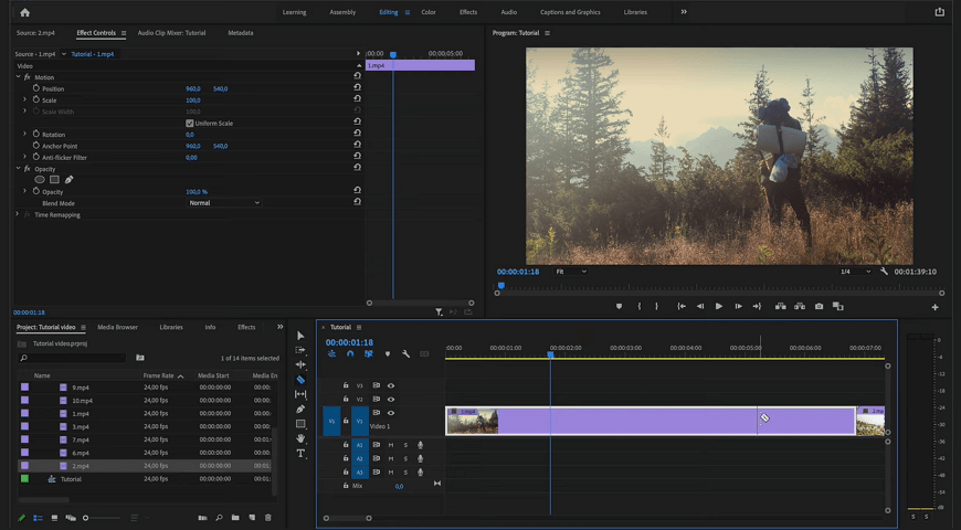 Try editing with Adobe Premiere