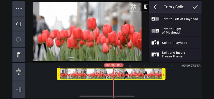 Crop your clips using KineMaster