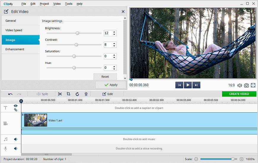 Save the edited video in one of the 30+ formats available