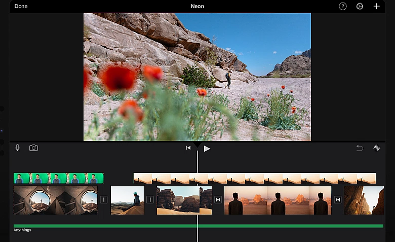 iMovie interface