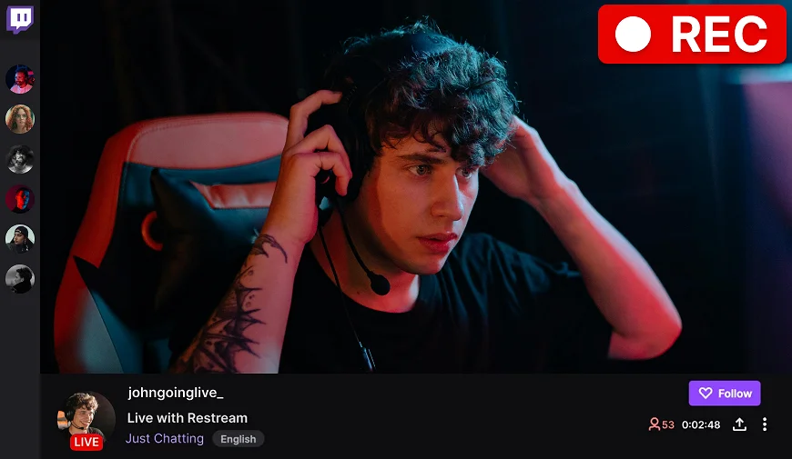 Record streams on Twitch