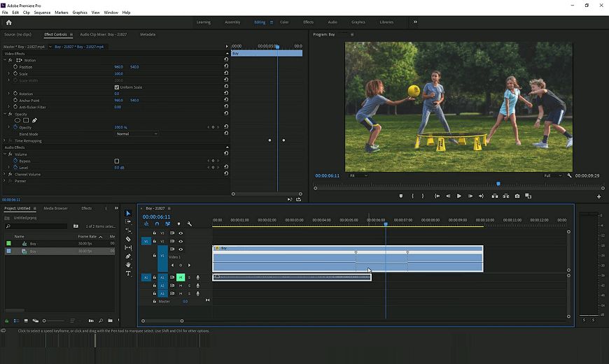 Utilizza Adobe Premiere Pro per rallentare un video