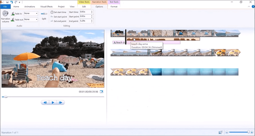 Use Windows Movie Maker to add audio narration to your video