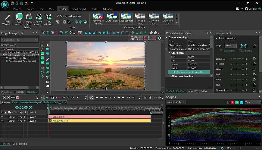 Use VSDC Video Editor to make cool edits on your outdated PC