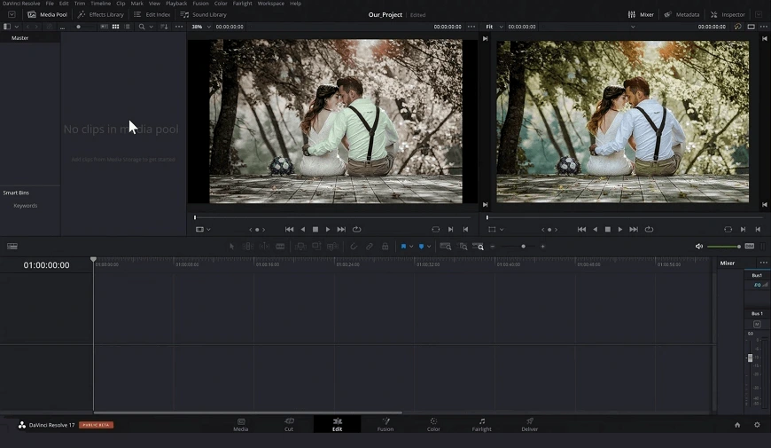 DaVinci Resolve permet d'organiser vos vidéos