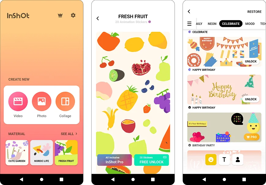 InShot — an alternative for an Android device