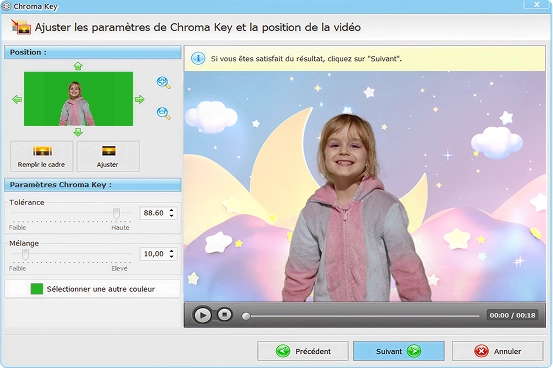 Changez l'arrière-plan d'une vidéo avec un écran vert